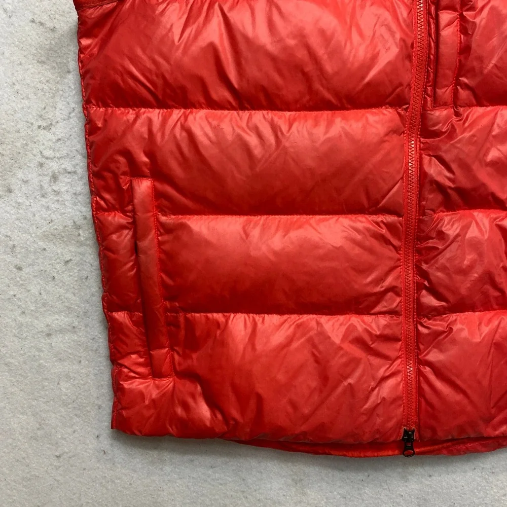 Nike ACG Puffer Vest Mens Large Red Black Goose Down Insulated 800 Fill Zip Up